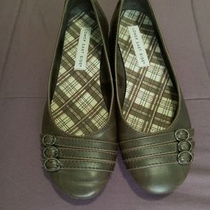 Brown Buckled Flats